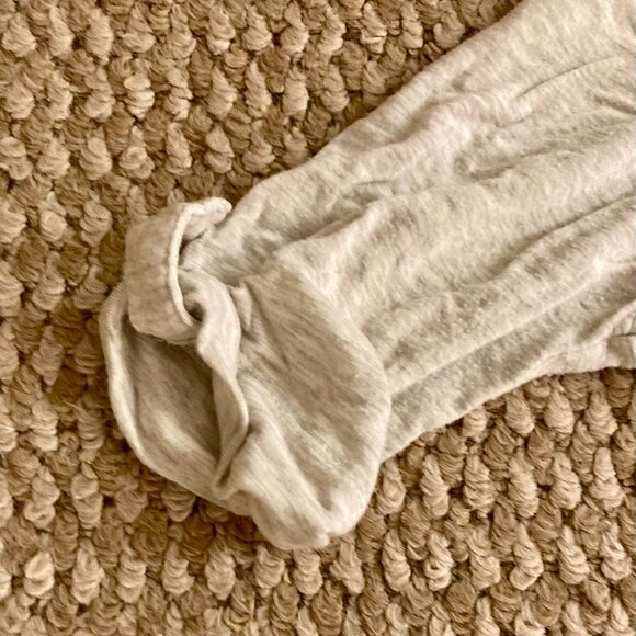 Pink Republic Womens Button-Up V-Neck T-Shirt Roll-Tab Sleeve Size M Gray - Picture 3 of 4